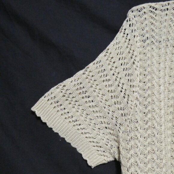 JASON MAXWELL | large | Short Sleeve Open Knit Cardigan - Picture 3 of 16